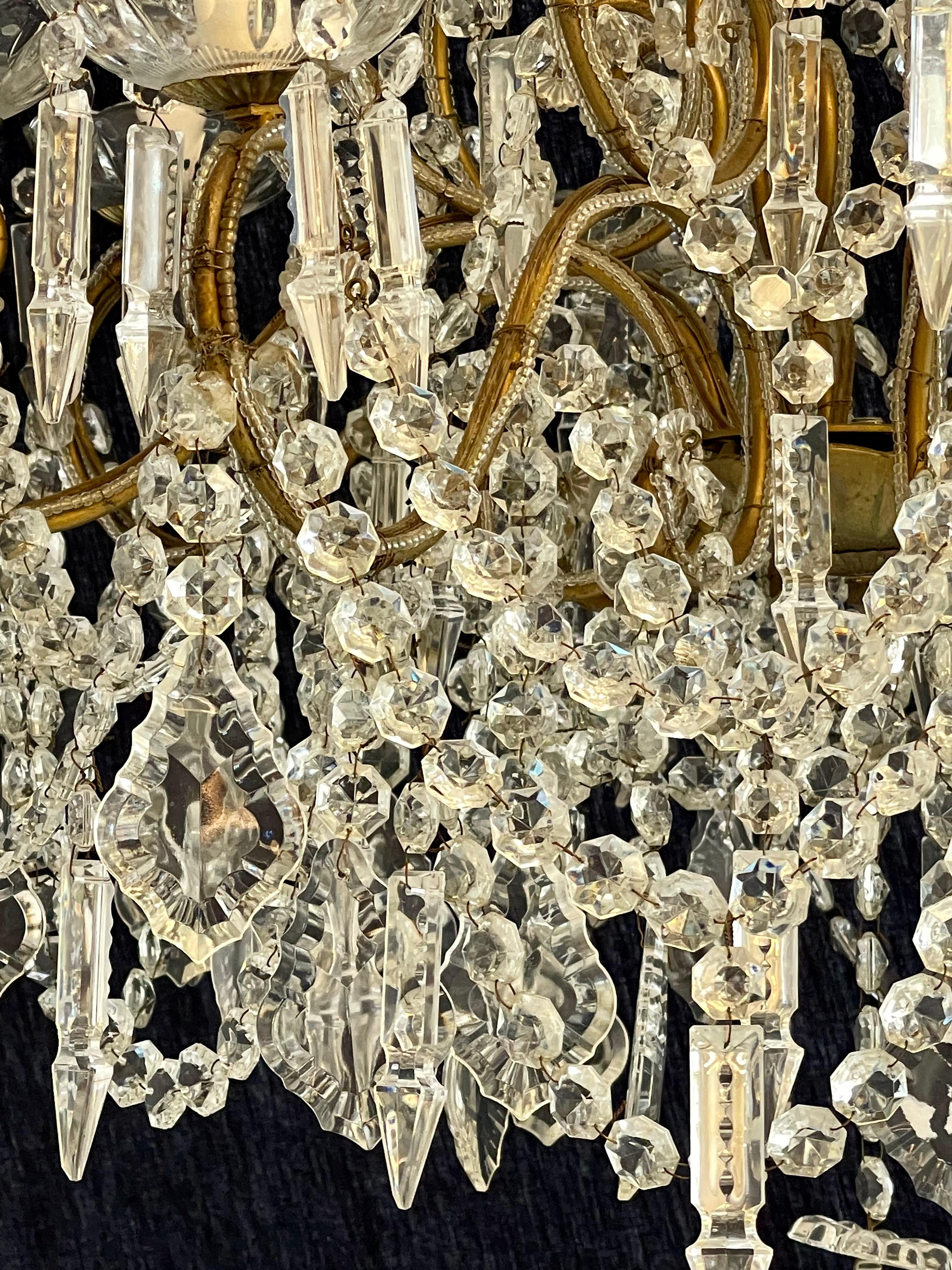 James Moder Crystal Venetian Style Chandelier.  For Sale 1