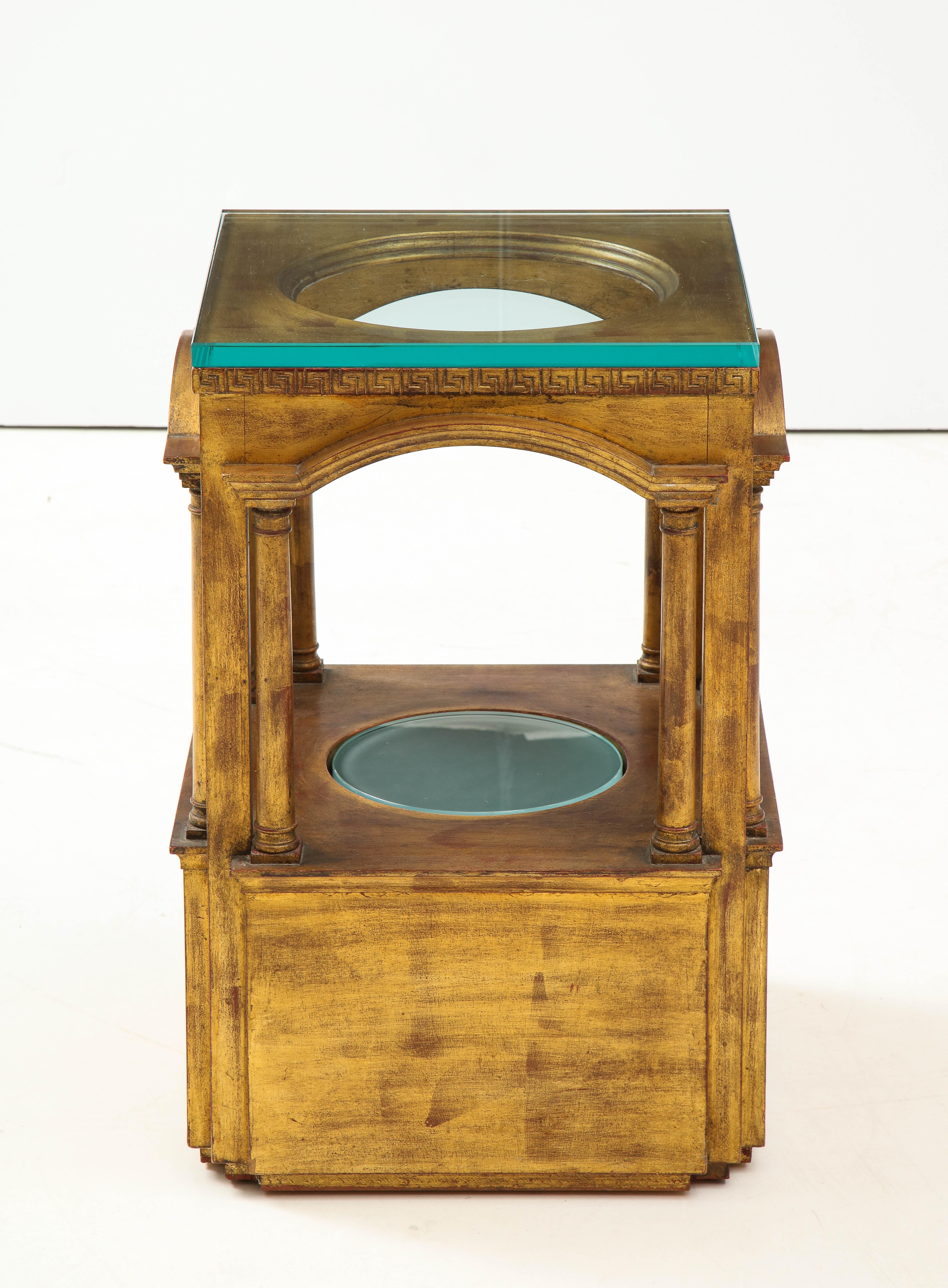 Neoclassical James Mont Architectural Side Table For Sale
