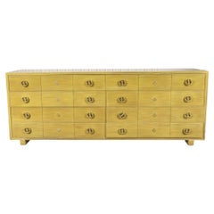 Retro James Mont  Asian Modern Painted Chest of Drawers