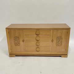 James Mont Attributed Regency Chinoiserie Cerused Oak Bureau Sideboard Dresser
