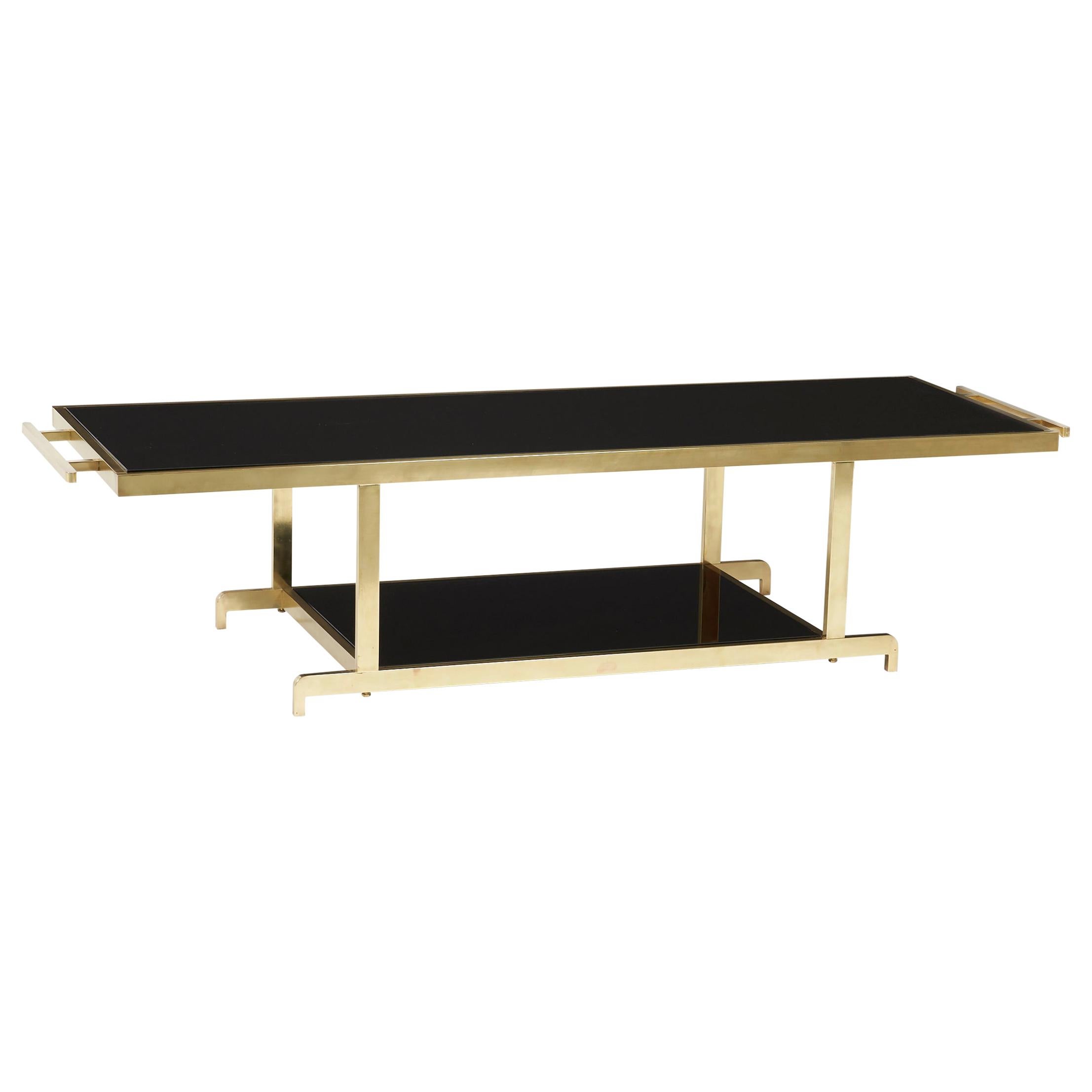 James Mont Brass Chinoiserie Brass Coffee Table