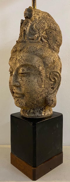 James Mont Lámpara de cerámica con forma de Buda de Tara, hacia 1950