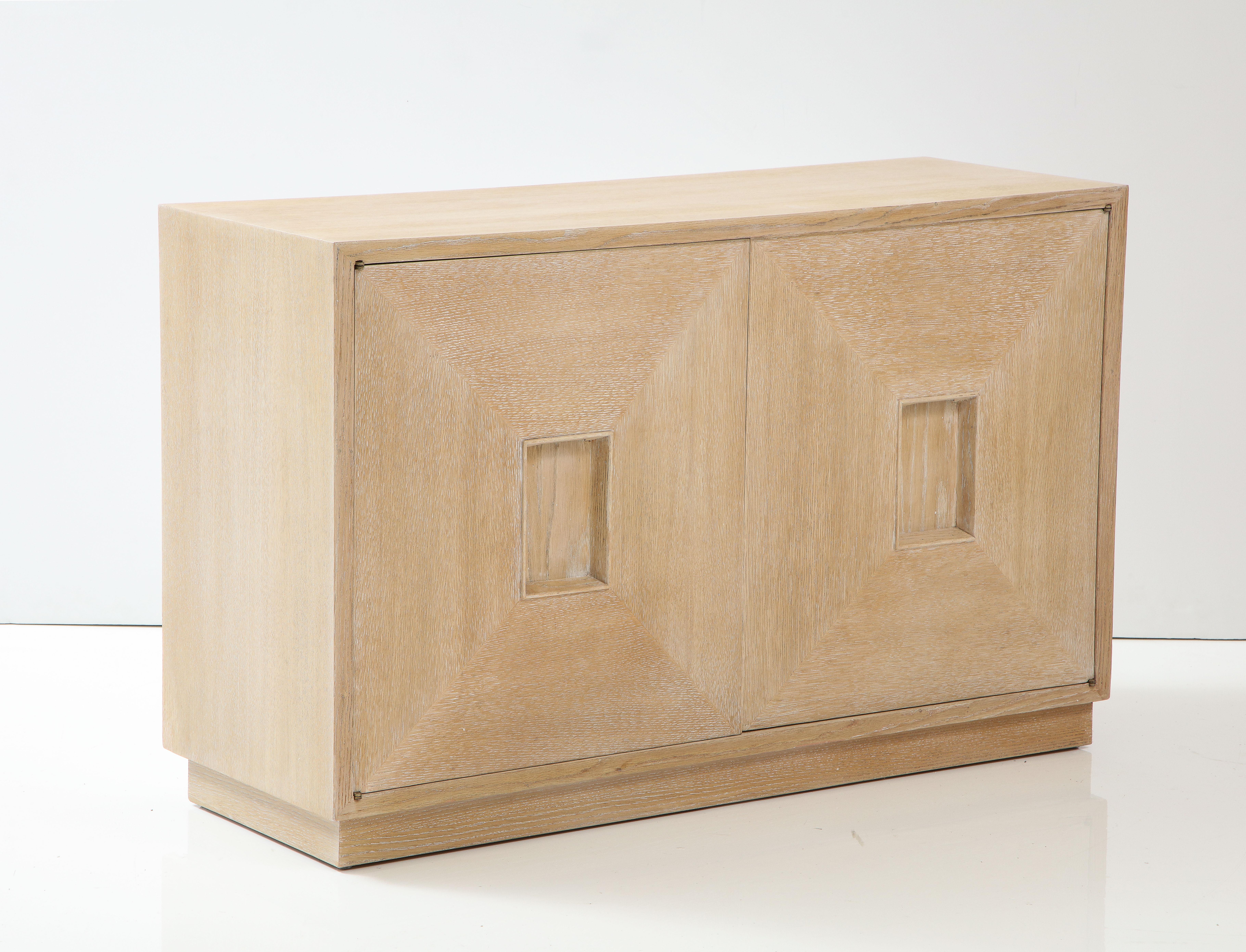 Mid-Century Modern James Mont Cerused Oak Cabinet