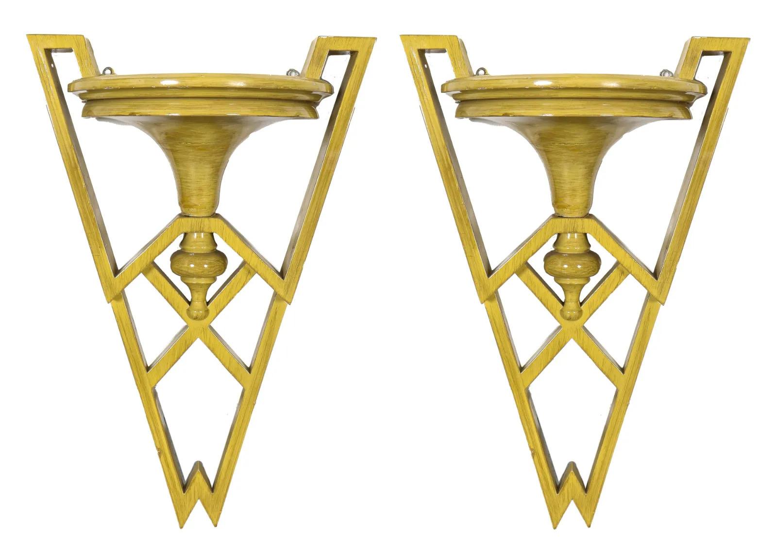 Giltwood James Mont Cinnabar Lacquered Wall Bracket For Sale
