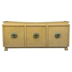 James Mont, Credenza, Yellow Painted Wood, USA, 1950s