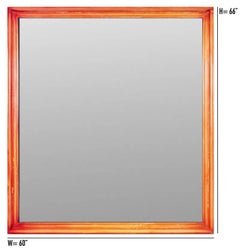 James Mont Huge Black Mirror in Cinnabar Lacquered Frame