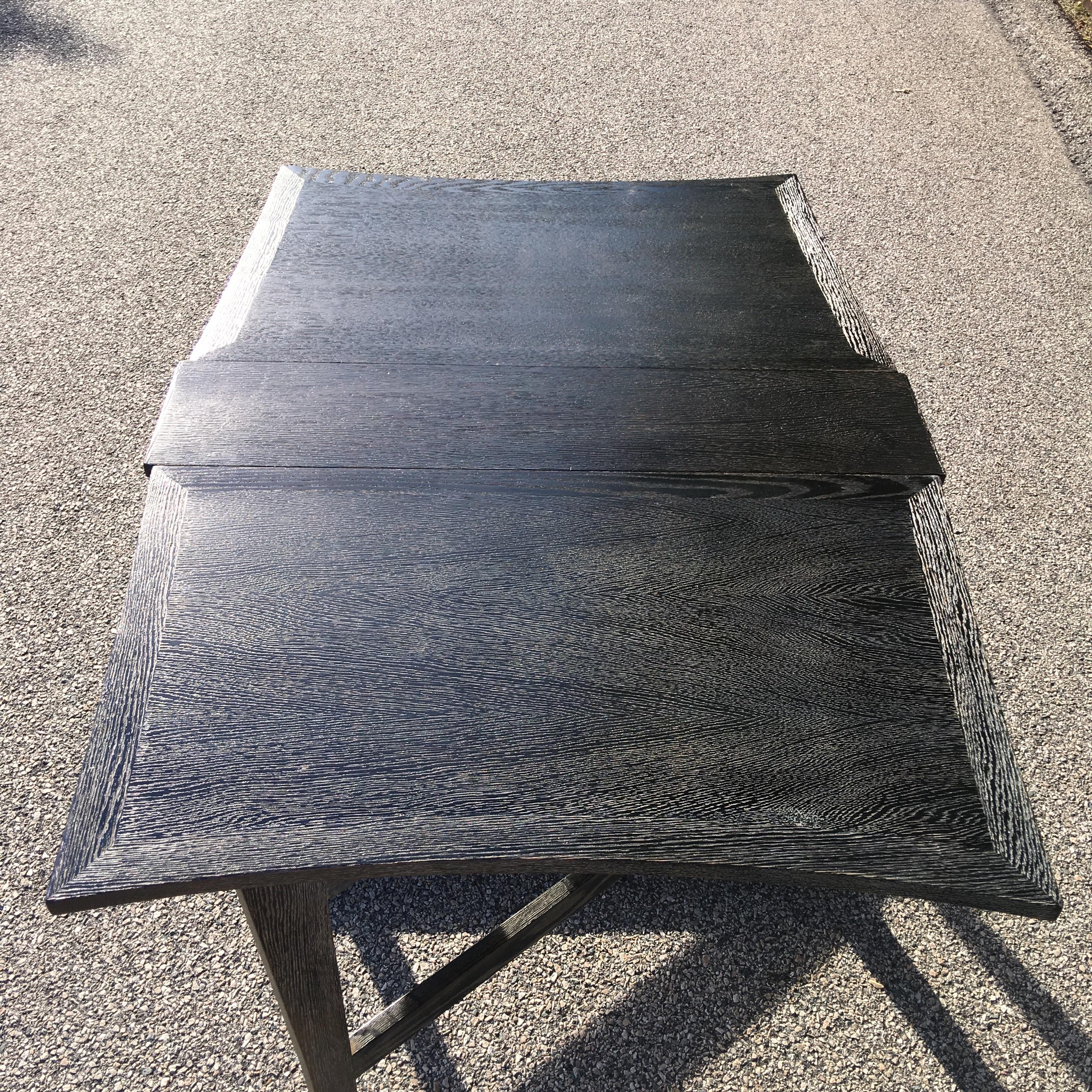 James Mont Design Signed Gate Leg Table and Pagoda Wall Shelf 1