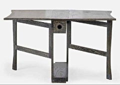 James Mont Design Signed Gate Leg Table and Pagoda Wall Shelf