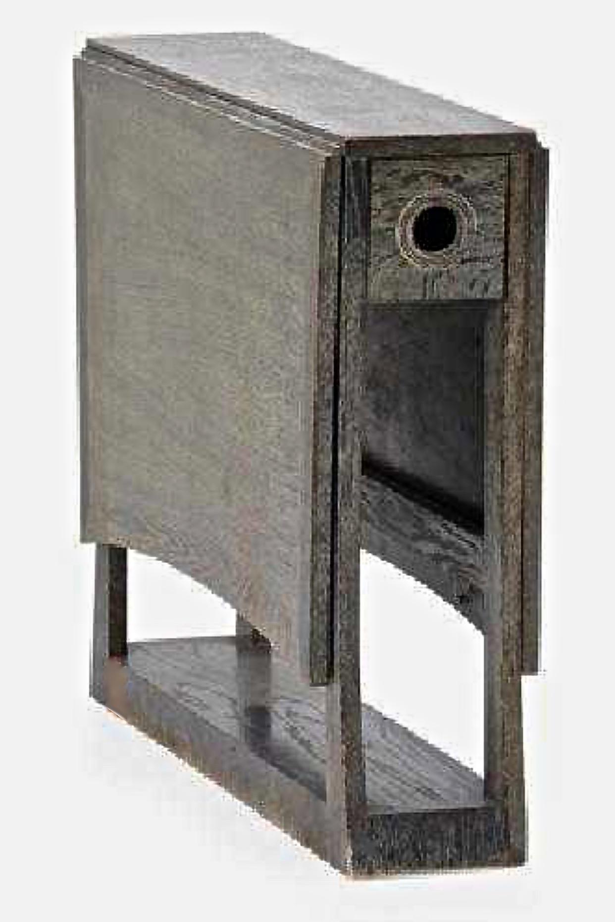 Mid-20th Century James Mont Design Signed Gate Leg Table and Pagoda Wall Shelf