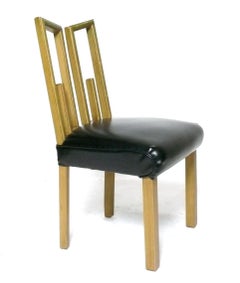 James Mont Dining Chairs Set Four Refinished Reupholstered Mid Century Art Deco