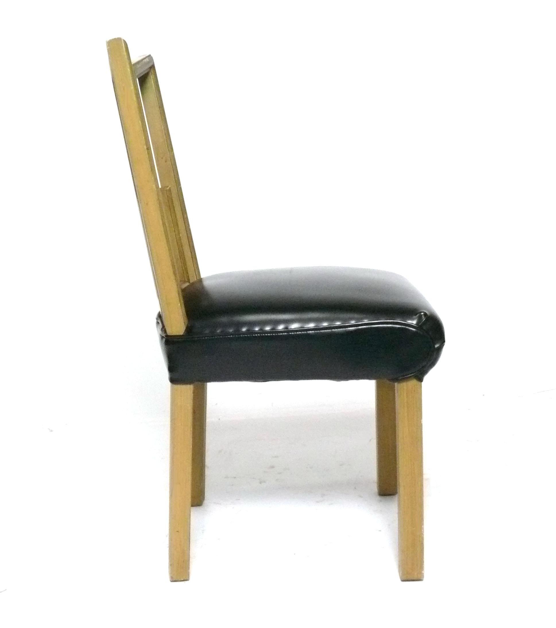 James Mont Dining Chairs Set Four Refinished Reupholstered Mid