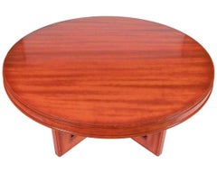 James Mont 'Flame' Cinnabar Lacquered Chinoiserie Dining Table, 1952