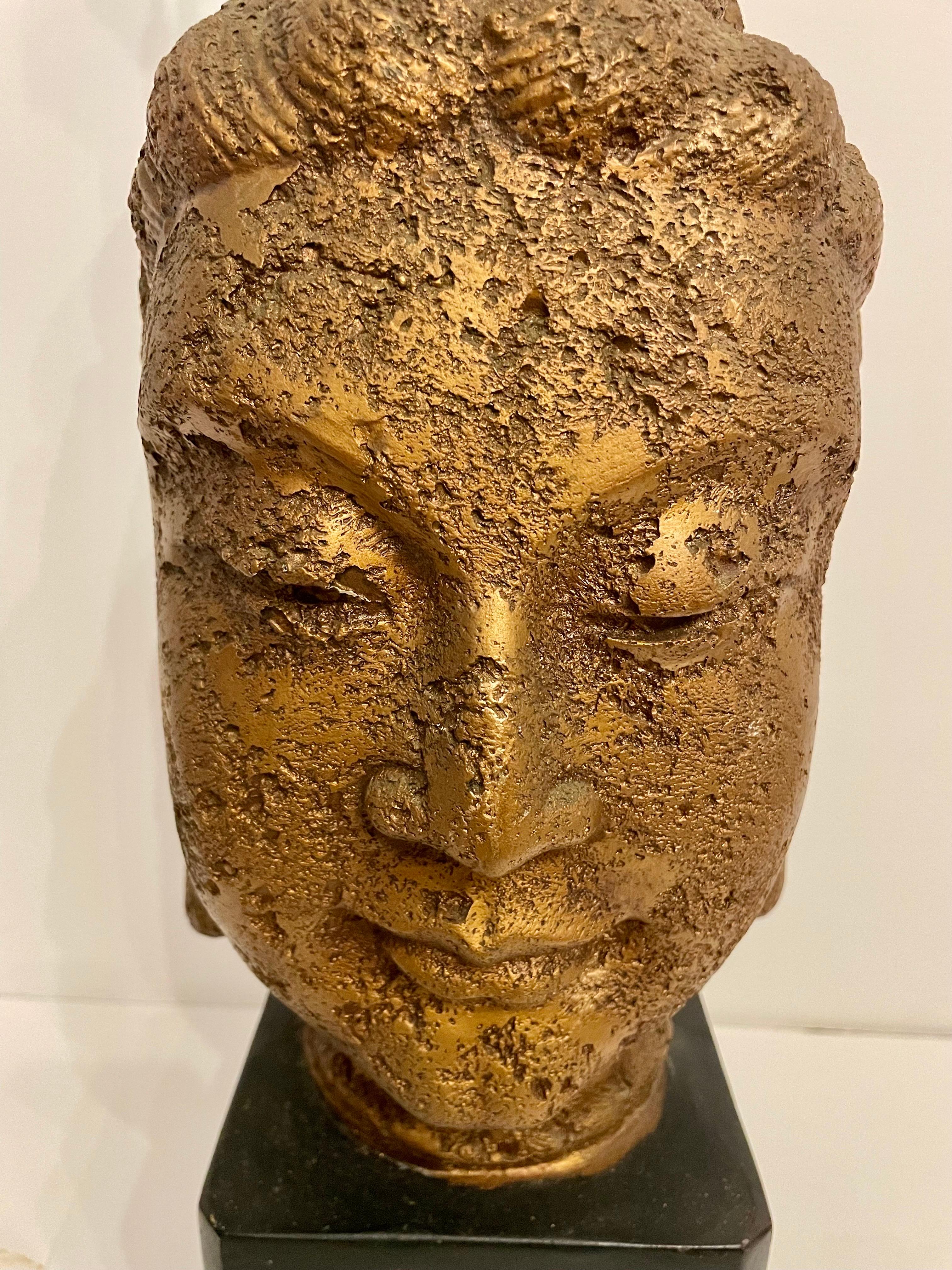 James Mont Gold Buddha Lamp In Good Condition In New York, NY