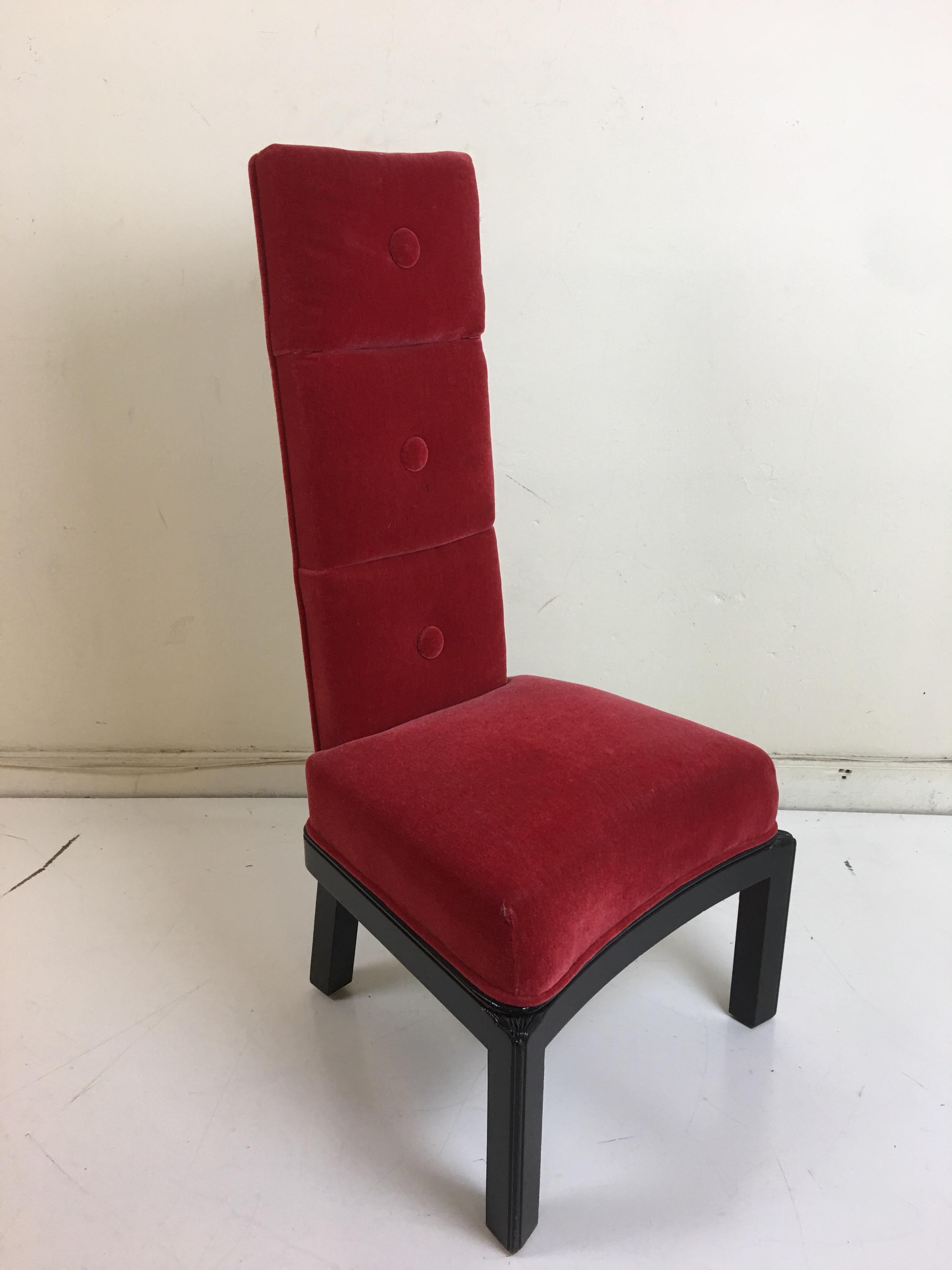 Lacquered James Mont High Back Chair