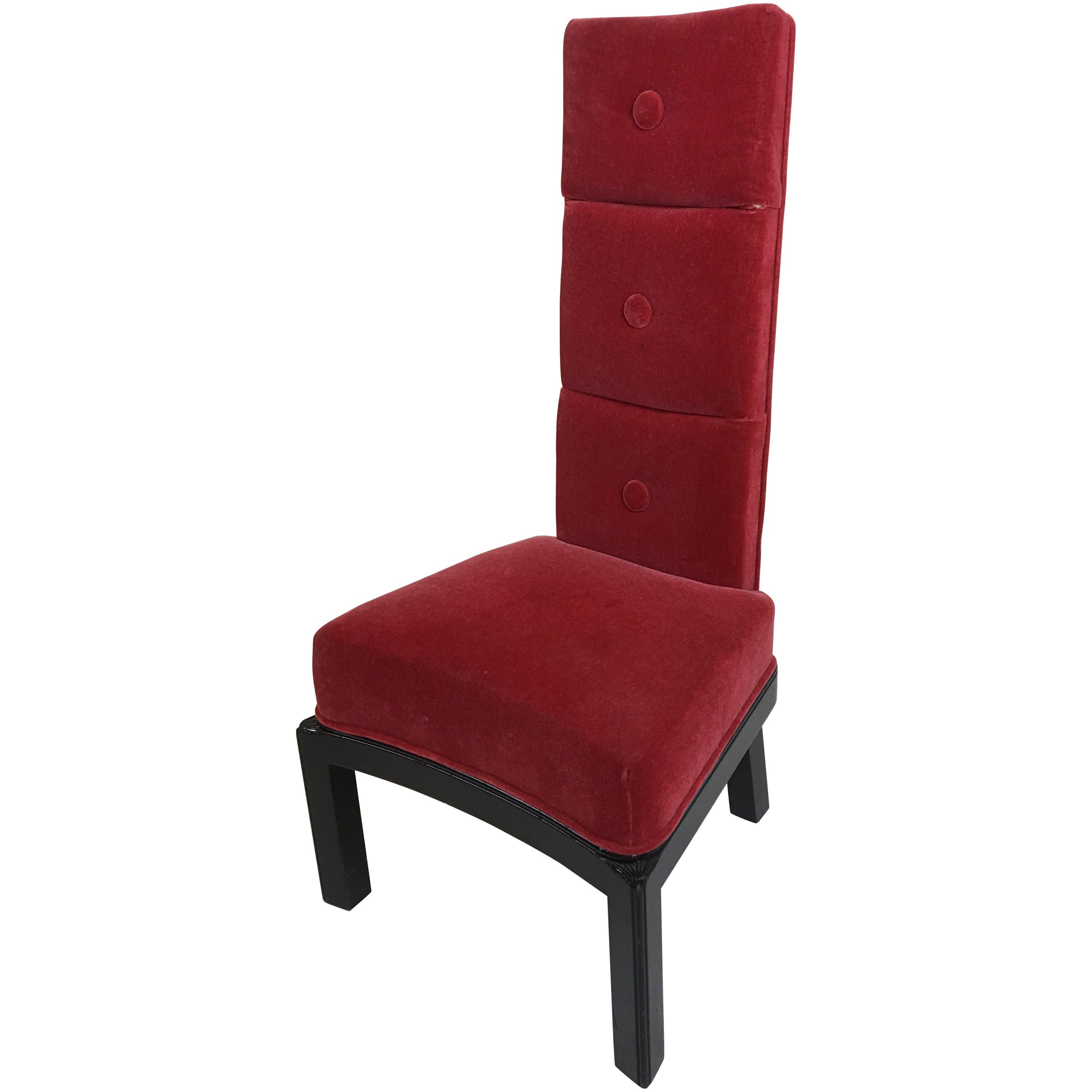James Mont High Back Chair