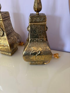 James Mont Hollywood Regency Brass lamps