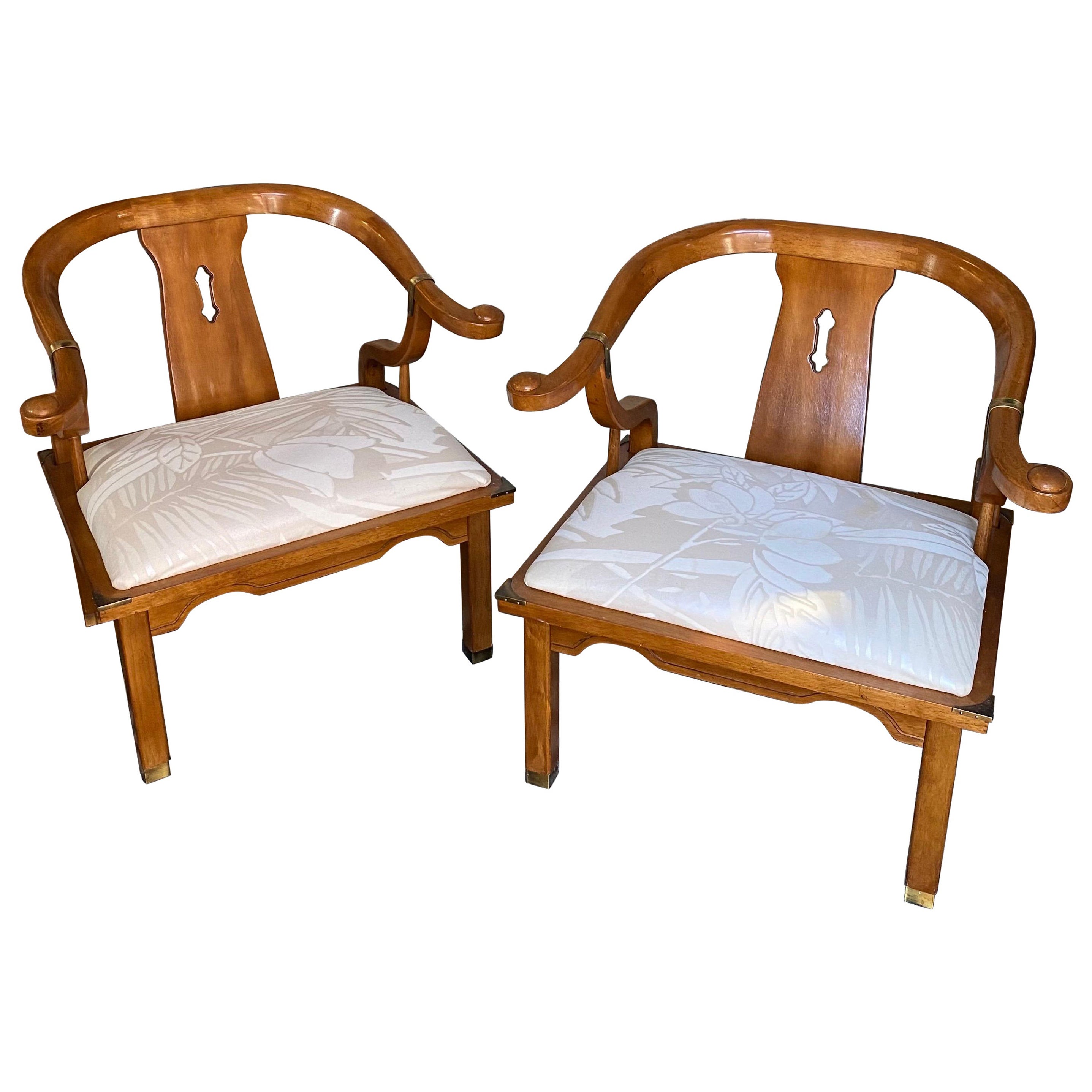 James Mont Hollywood Regency Stil Chinoiserie-Loungesessel, 1970er Jahre