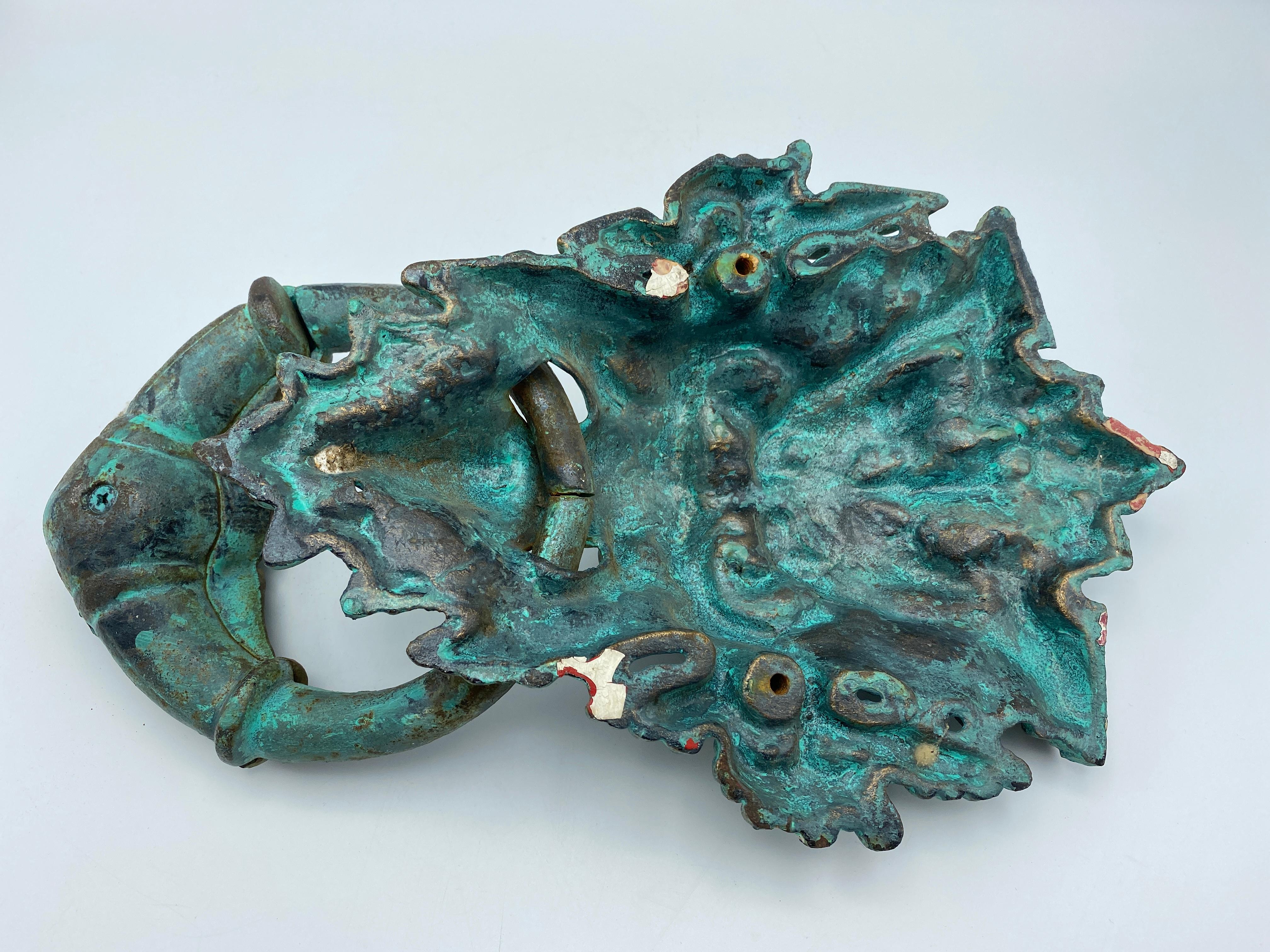 James Mont Iron Bacchus Substantial Oversized Door Knocker, 1960s For Sale 3