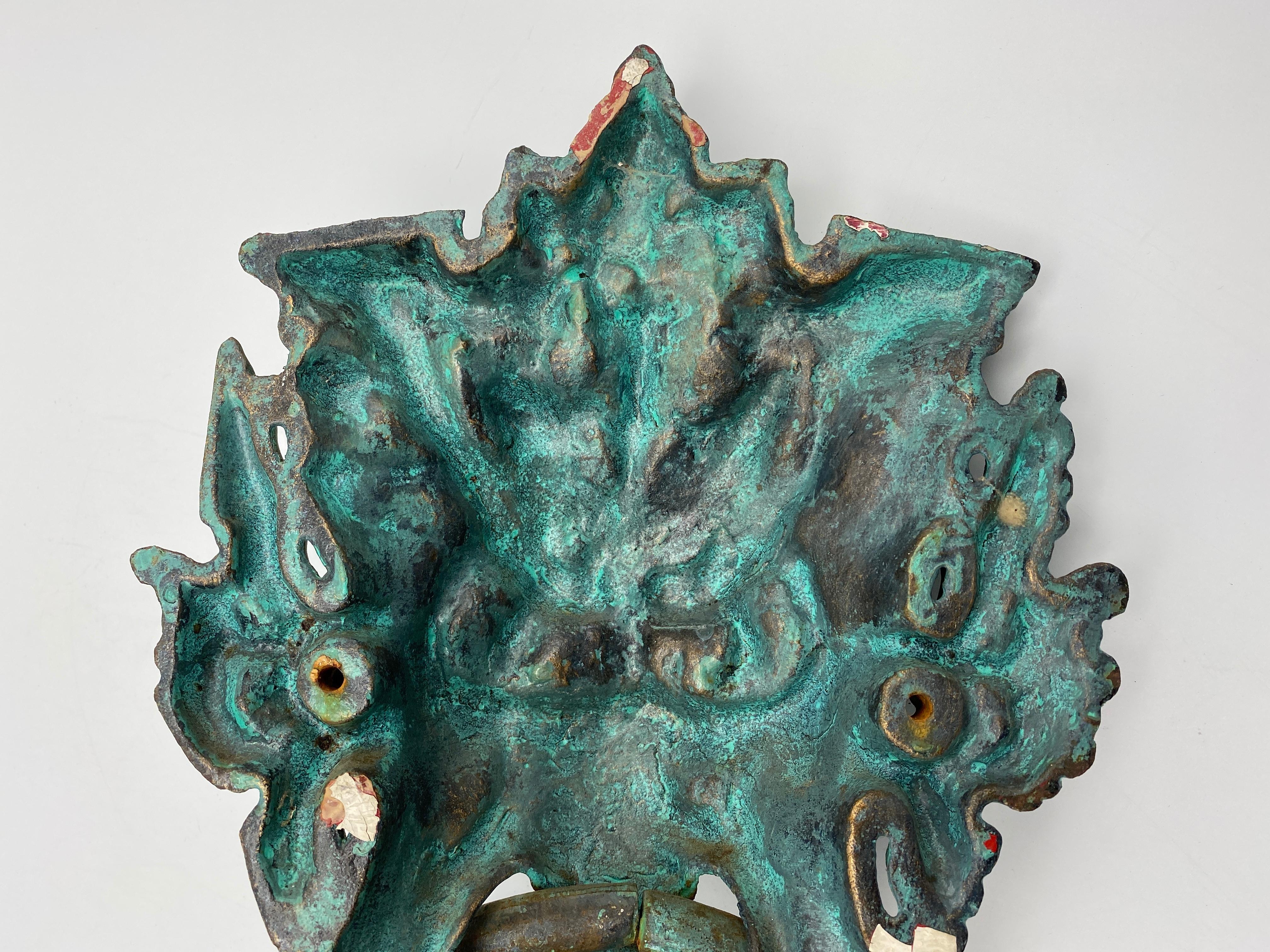 James Mont Iron Bacchus Substantial Oversized Door Knocker, 1960s For Sale 4