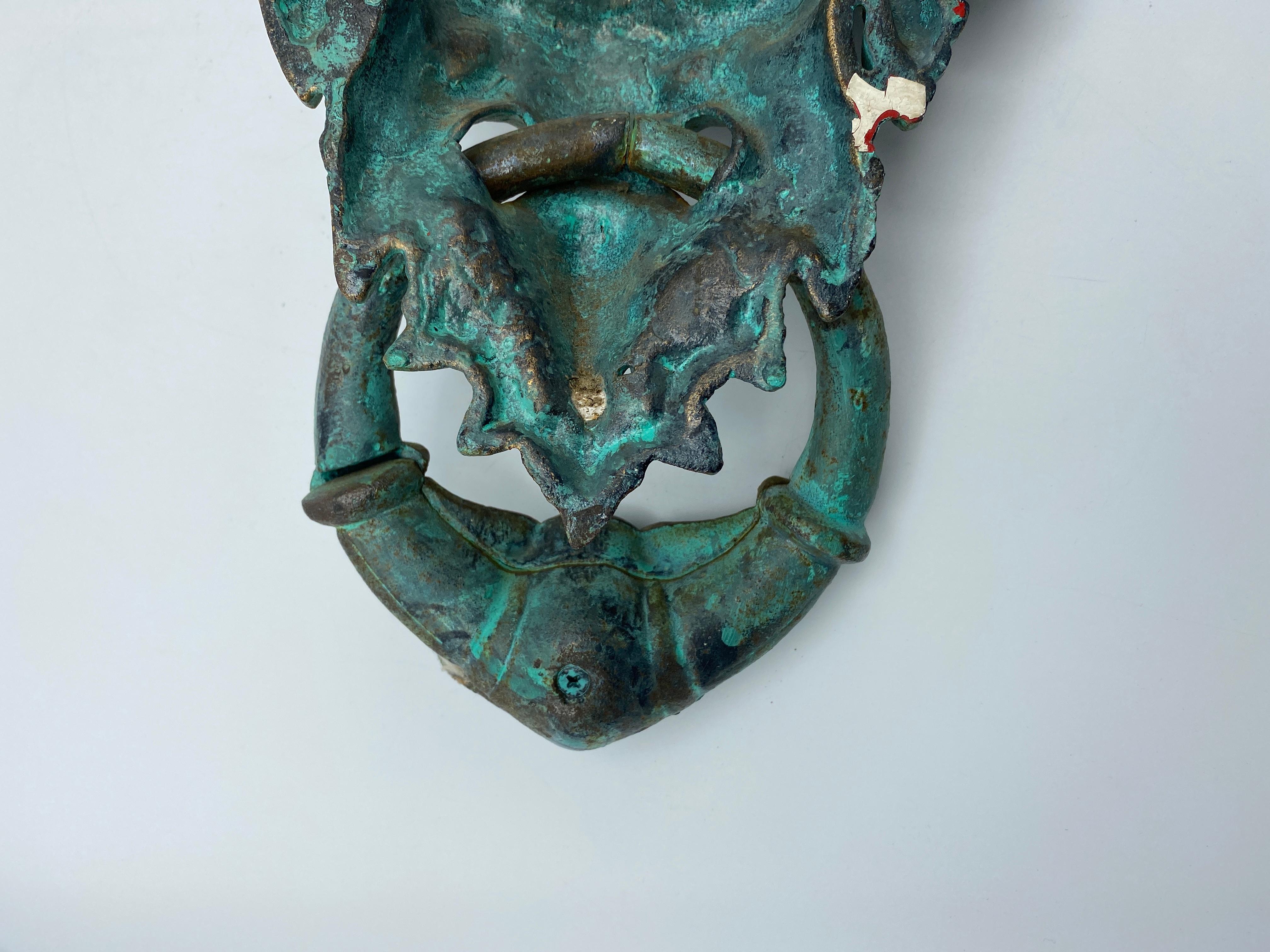 James Mont Iron Bacchus Substantial Oversized Door Knocker, 1960s For Sale 6