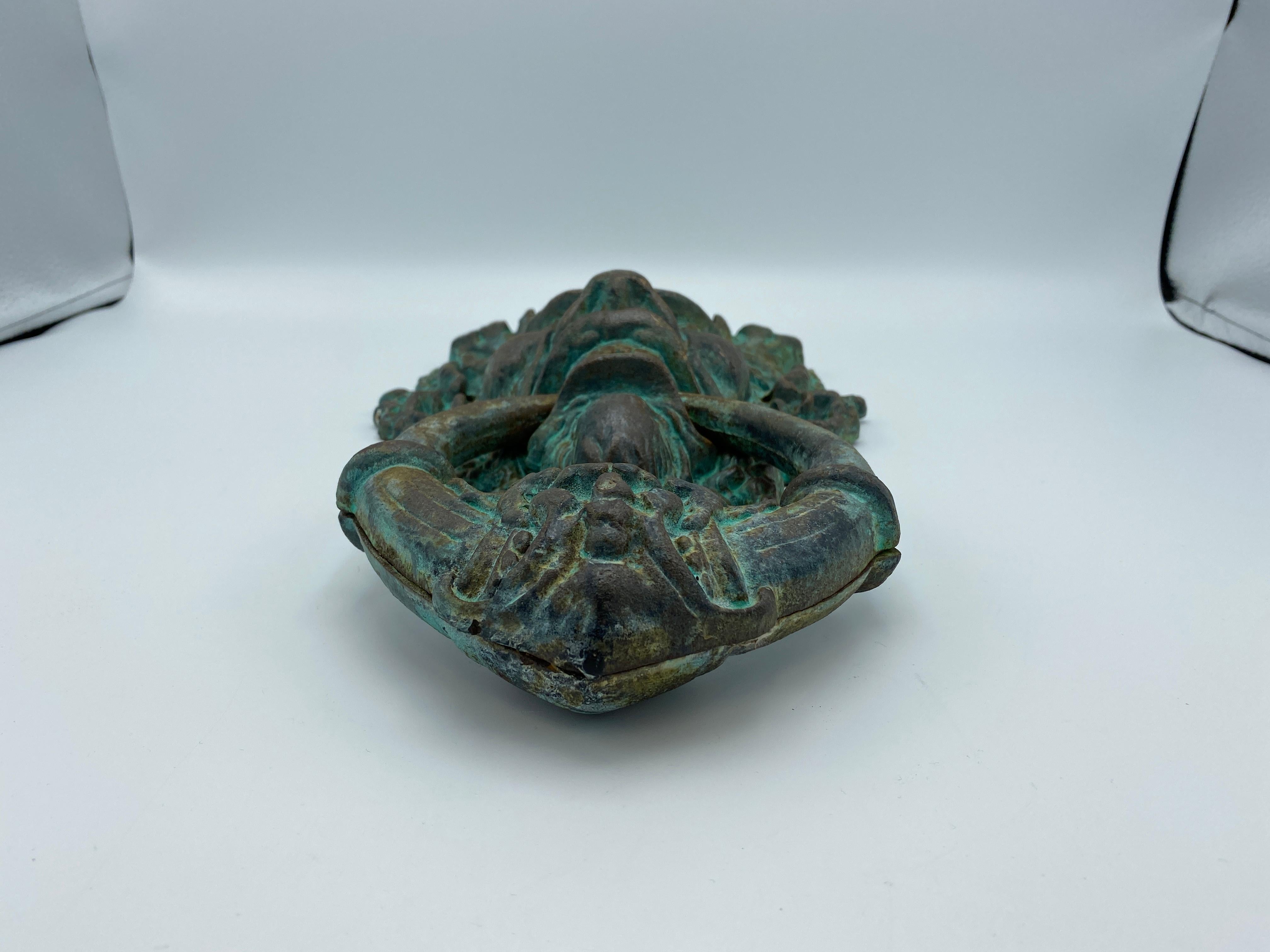 Mid-Century Modern James Mont Iron Bacchus Substantial Oversized Door Knocker, 1960s For Sale