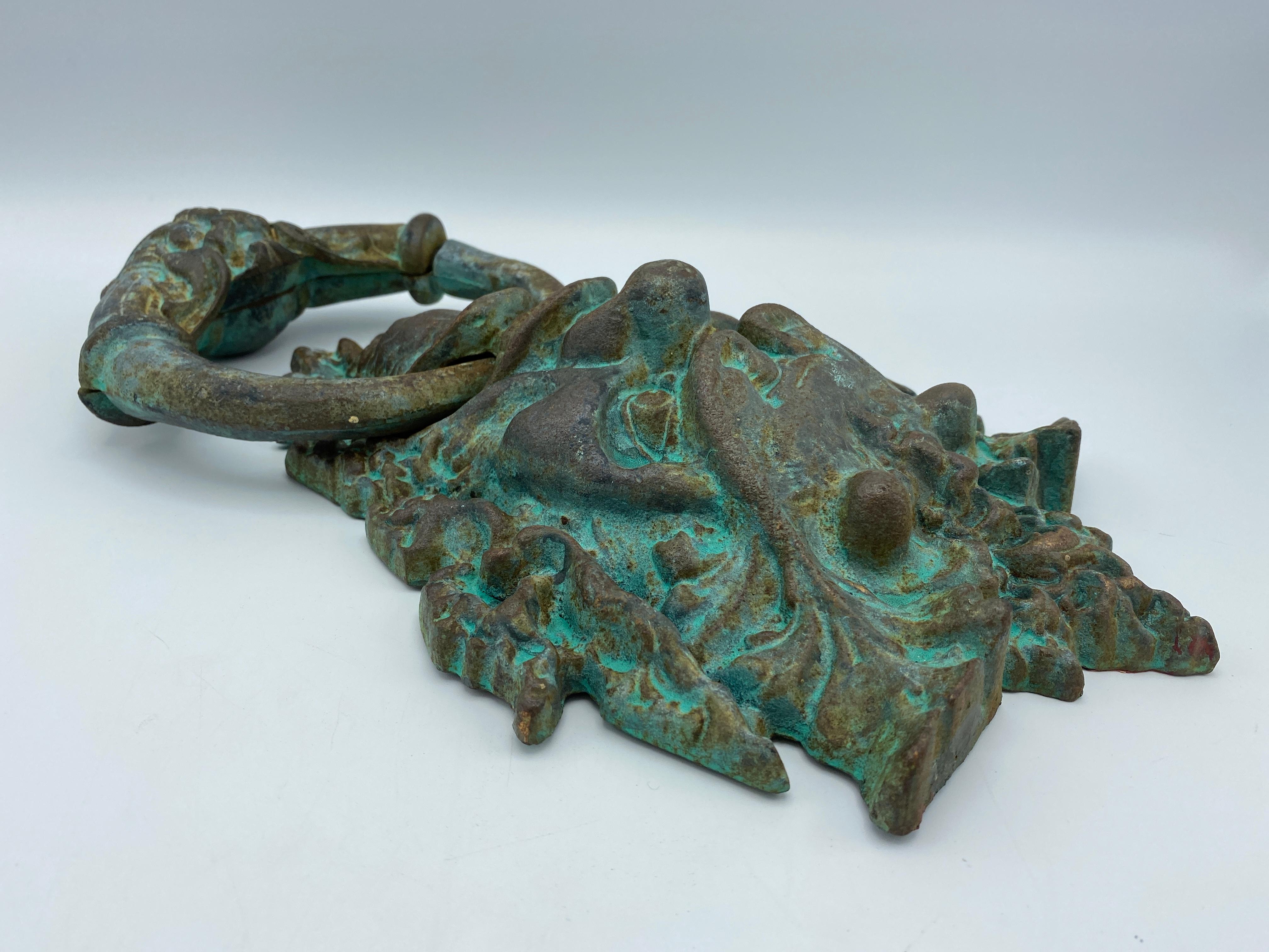 James Mont Iron Bacchus Substantial Oversized Door Knocker, 1960s For Sale 2
