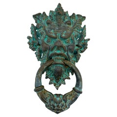 James Mont Iron Bacchus Substantial Oversized Door Knocker, 1960s