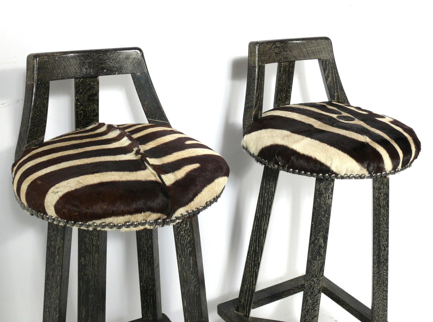 zebra counter stools