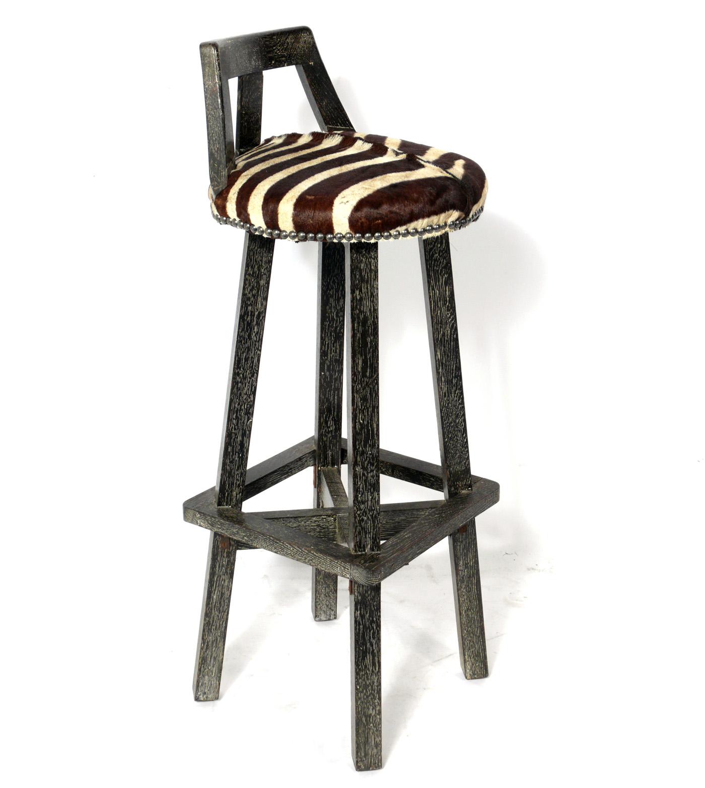 zebra print bar stools