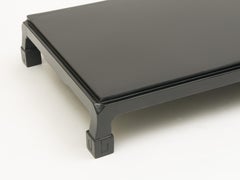 James Mont Low Japanese Floor Table in Black Lacquer