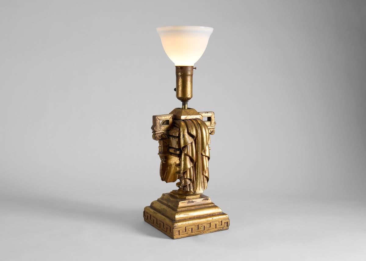 Doré James Mont, Paire de lampes de table en bois doré, États-Unis, vers 1960 en vente