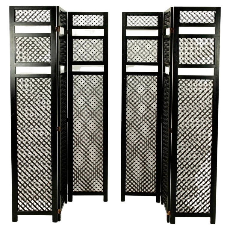 James Mont Quatrefoil Folding Screens For Sale at 1stDibs