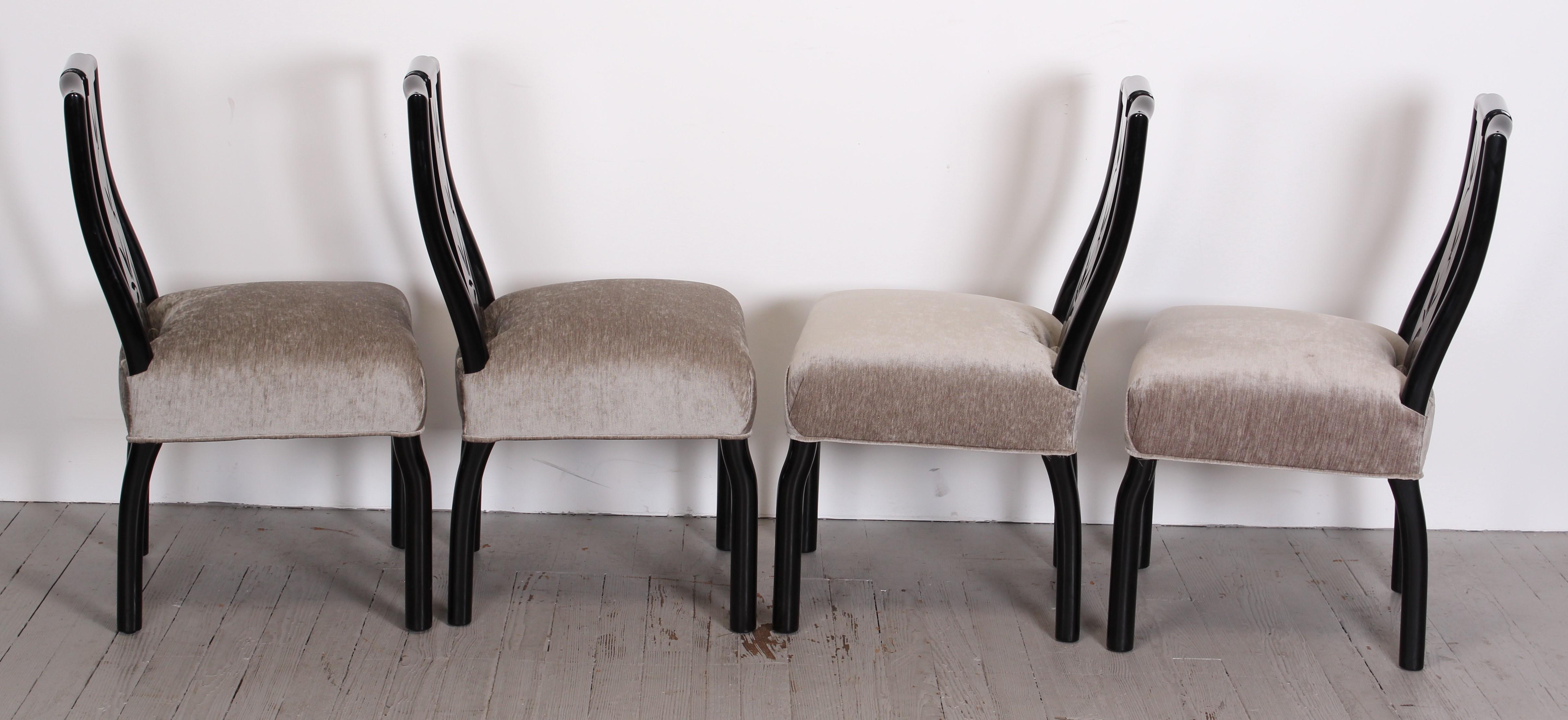James Mont Set of Eight Chairs Asian Modern, 1940s In Excellent Condition In Hamburg, PA