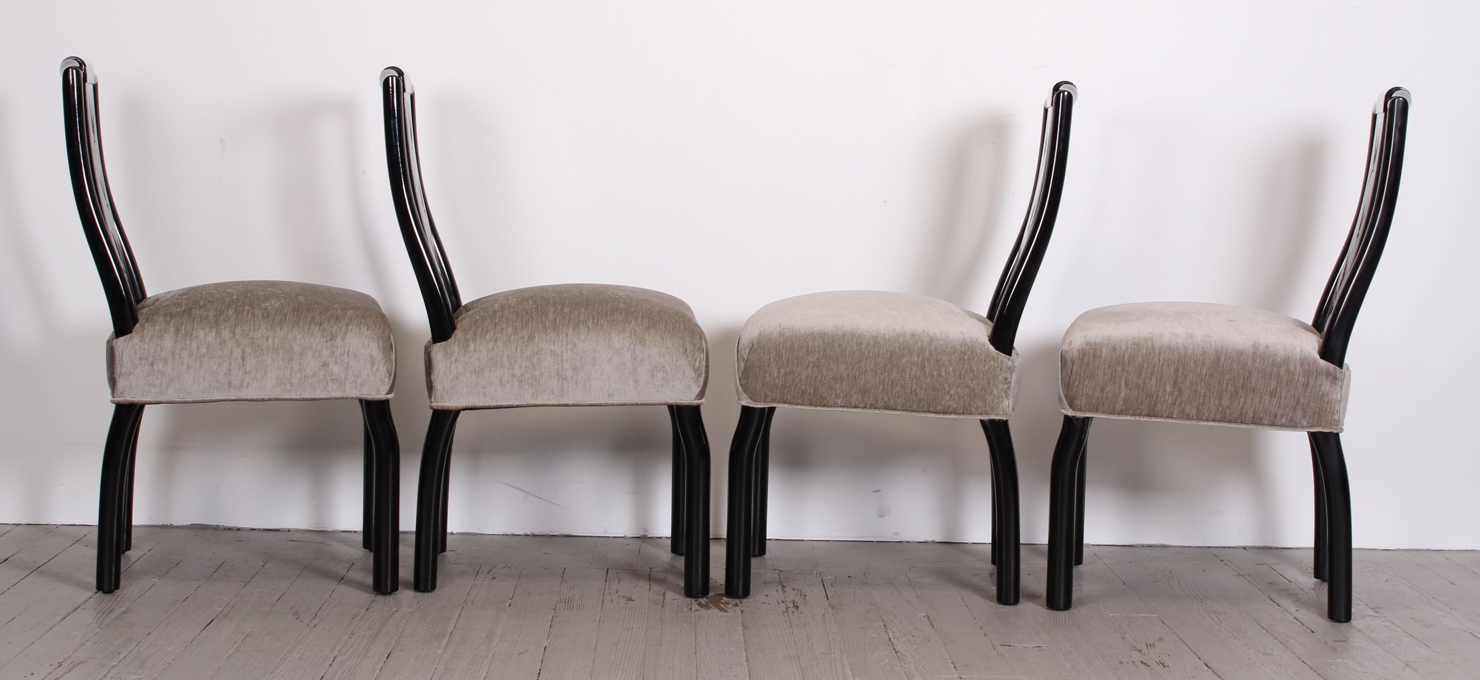 Mid-20th Century James Mont Set of Eight Chairs Asian Modern, 1940s