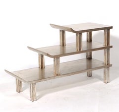James Mont Silver Leaf Tiered Table