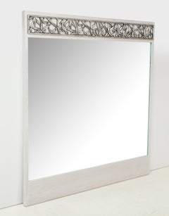 James Mont Cerused Oak, Silvered Bamboo Mirror, 1 of 2