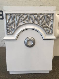 James Mont 1940s Headboard with Integrated Nightstands