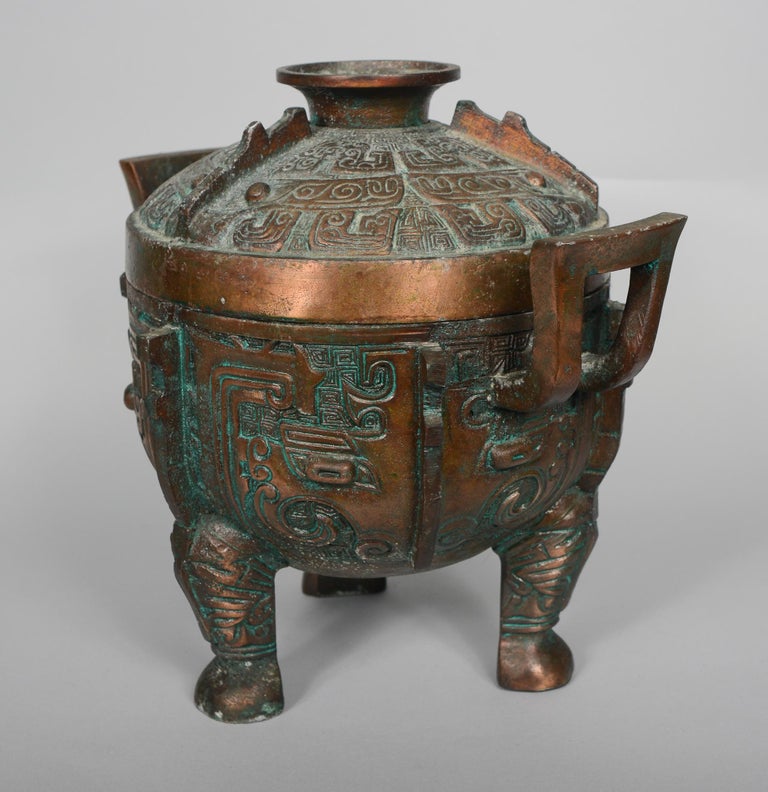 James Mont Style Asian Ice Bucket and Water Pitcher by Getz Bros For