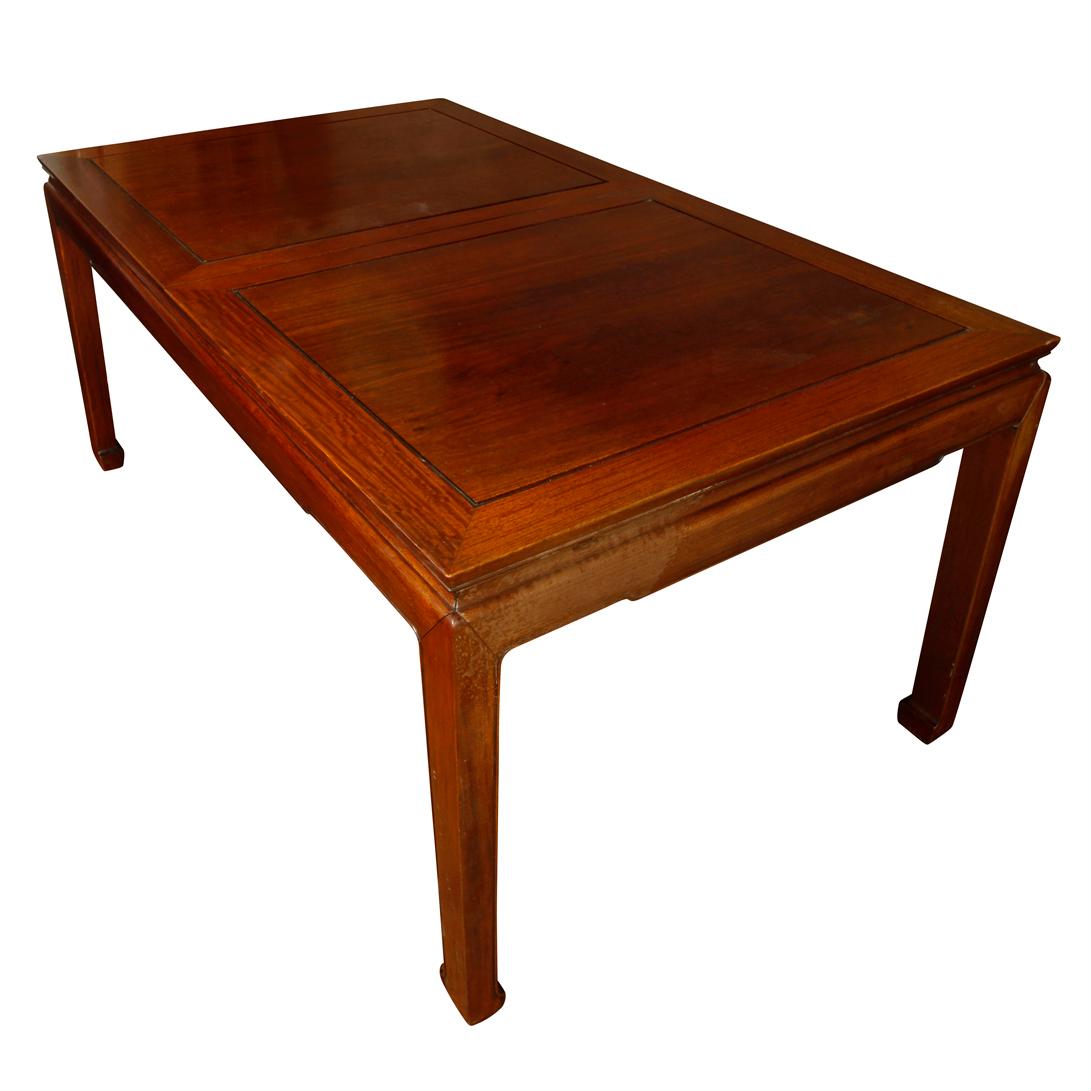 James Mont style Asian rosewood extendable dining table.