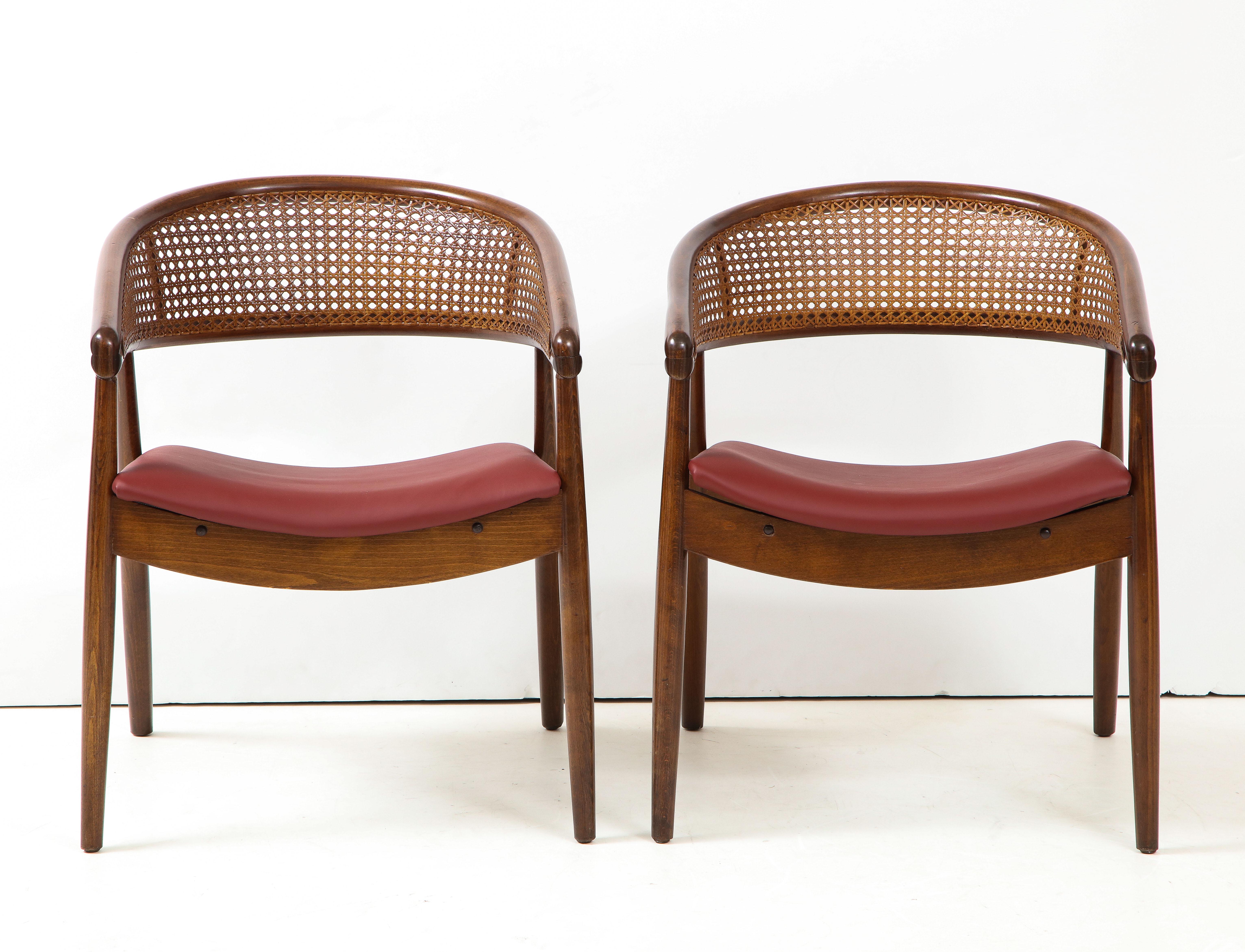 James Mont Style Bent Beech Armchairs In Good Condition In New York, NY