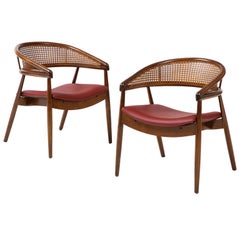 James Mont Style Bent Beech Armchairs