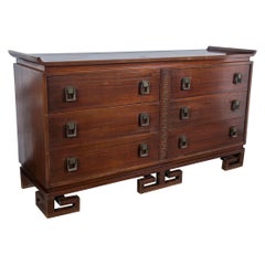James Mont Style Chinoiserie Wood Dresser