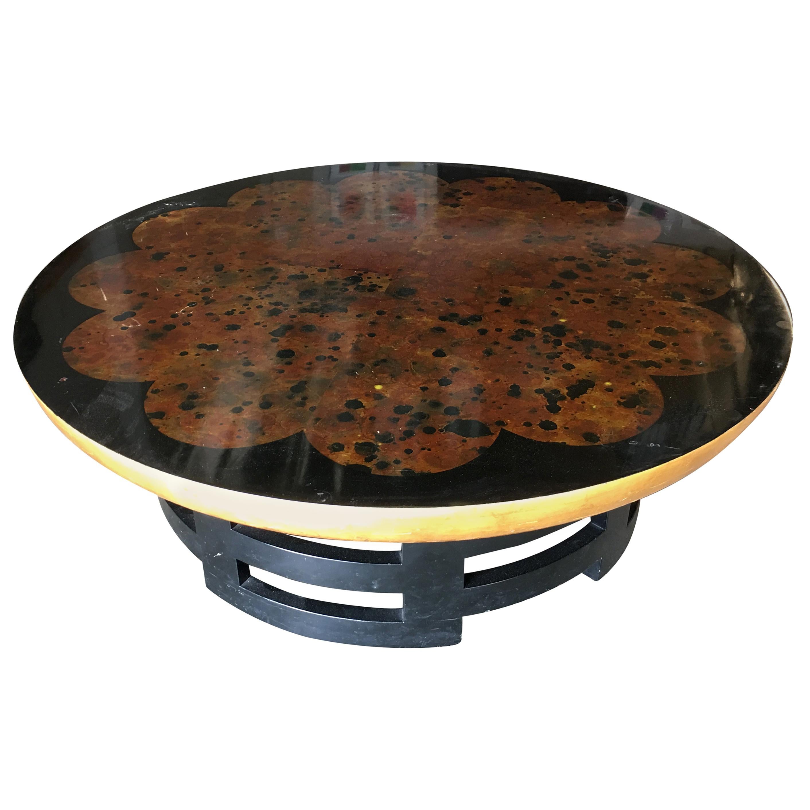 Muller & Barringer for Kittinger Coffee Table with Lacquer Top, Circa 1950 For Sale