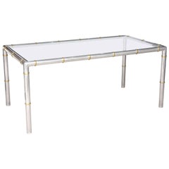 James Mont Style Faux Bamboo Dining Table