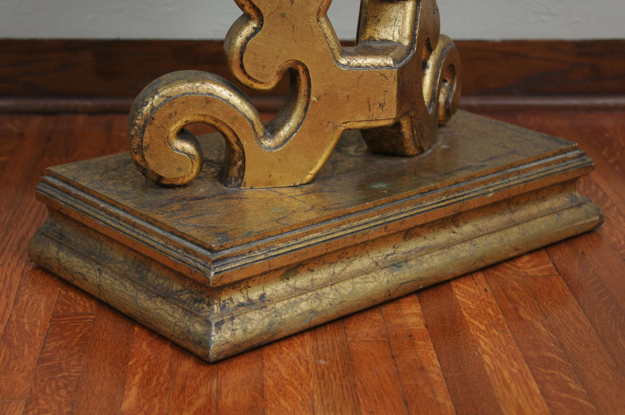 James Mont Style Gold Console Table In Good Condition In West Palm Beach, FL