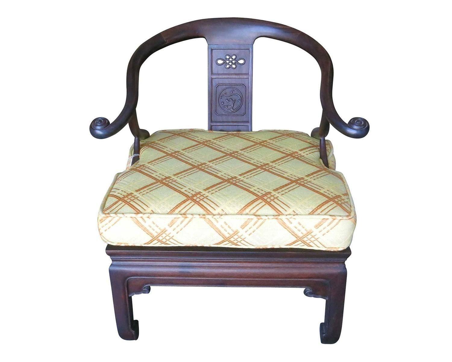 Mid-Century Modern Chaises longues en fer à cheval de style A James Mont, paire en vente