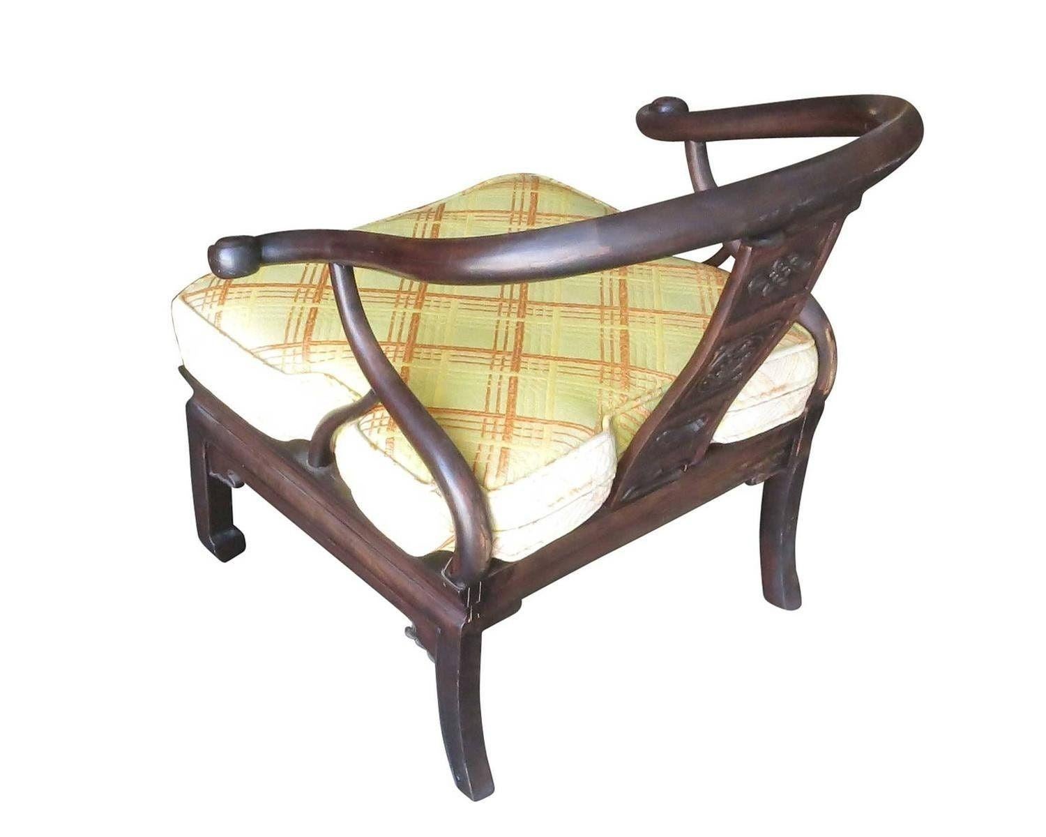 Chaises longues en fer à cheval de style A James Mont, paire Excellent état - En vente à Van Nuys, CA