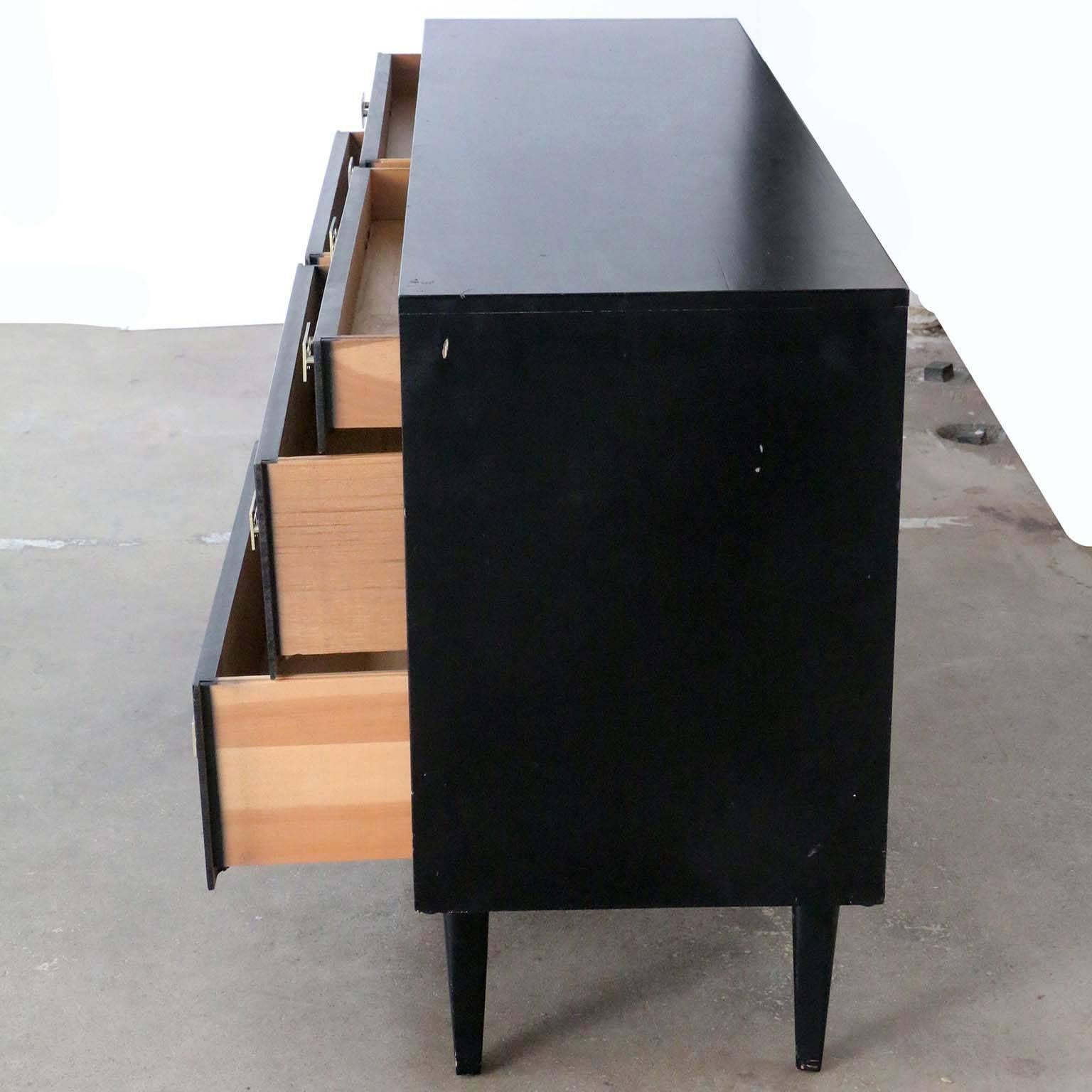 20th Century James Mont Style Midcentury Ebonized Dresser