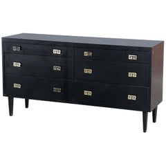 James Mont Style Midcentury Ebonized Dresser