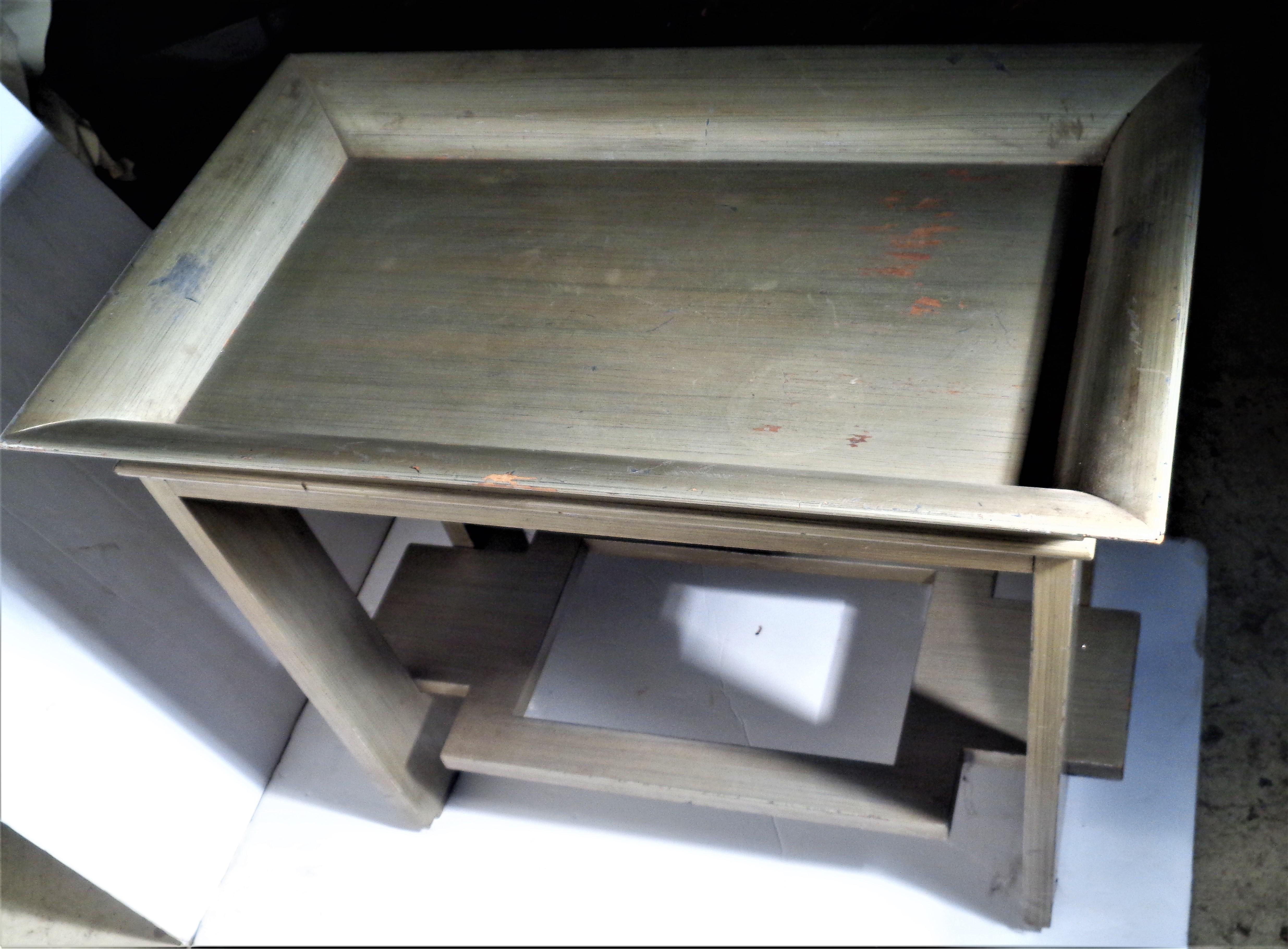 1940's Silver Leaf Tray Top Table For Sale 8